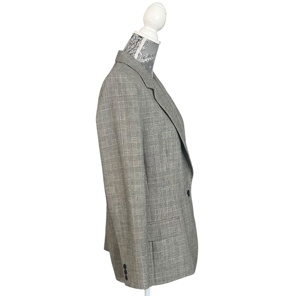 Pendleton Virgin Wool Plaid Blazer Gray Tailored … - image 3